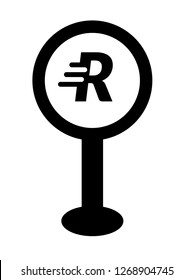 letter R and map pin. logo concept. Designed for your web site design, logo, app, UI