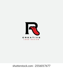 Letter R mark logo icon flat vector design