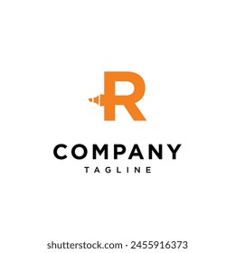 Letter R Marker logo icon vector template.eps