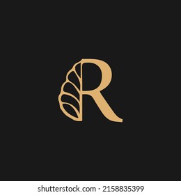 Logotipo de letra R Mind, Letra R con plantilla vectorial mental. Pensar en Idea, Inspiración, Concepto de reciclaje de energía
