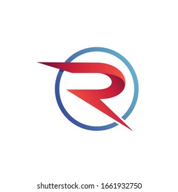 Letter R modern logo design