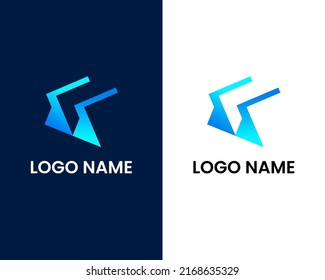 letter r modern logo design  template