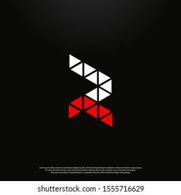 Letter R modern Logo icon monogram design. Vector graphic design template element. black background.
