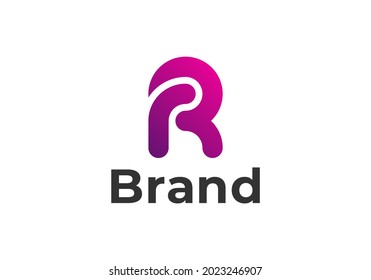 Letter R Modern Logo Template Vector. R monogram logo vector. R symbol vector.
