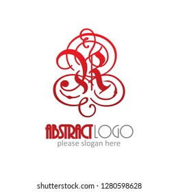 
the letter r is modified into R unique logo