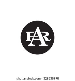letter R and A monogram circle logo