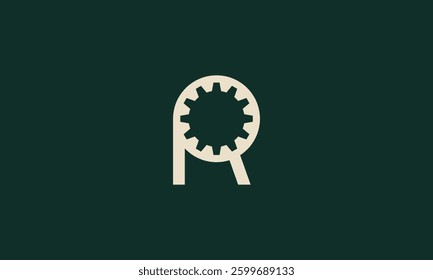 Letter R monogram gear logo