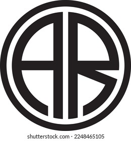 logotipo de letra A y R en monograma