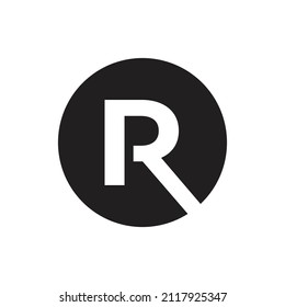 Letter R Monogram Logo Design, Creative Modern Icon R, Black and White