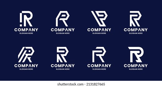colección de diseño del logotipo de la carta R monograma para su empresa o logotipo de la empresa