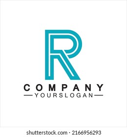 Diseño de logotipo de monograma de carta R, logotipos de identidad de marca Diseños Plantilla de iluminación vectorial