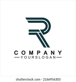 Letter R  Monogram Logo Design, Brand Identity Logos Designs Vector Illustration Template
