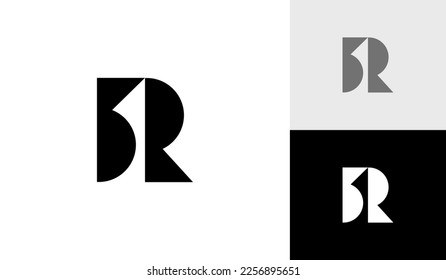 Letter R monogram logo design vector