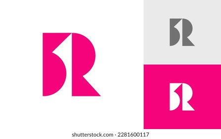 Letter R monogram logo design vector