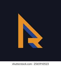 Letter R monogram logo design with modern, simple, and adaptable style. Editable file