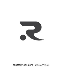 letter r monogram logo elegant style vector template