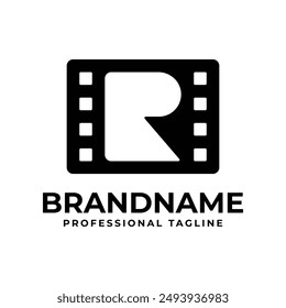 Logo de la película de la letra R, perfecto para estudios de producción de cine