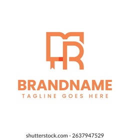 Letter R or MR Book Education Logo, symbolizing knowledge, inspiration, and academic excellence