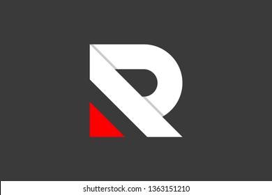 Letter R or Letter N and R Flat Vector Logo Design