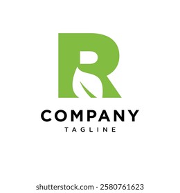 Letter R Nature Leaf Logo Icon Vector