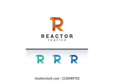 Letter R new modern 3d logo