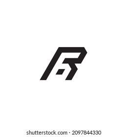 Letter R, Number 6 Invisible Simple Symbol Logo Vector