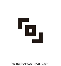 Letter r, o and J square geometric simple symbol logo vector