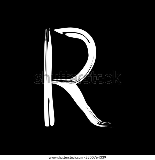 Letter R On Black Background Stock Vector (Royalty Free) 2200764339 ...