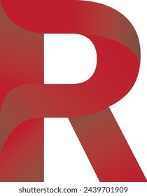 La letra R sobre fondo aislado