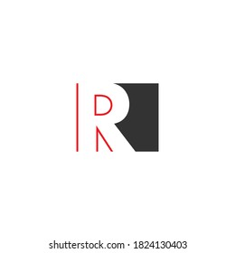 Letter R on square design concept