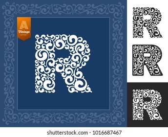 Vector Oriental Style Alphabet F Traditional Stock Vector (Royalty Free ...