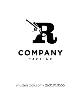 Letter R Oryx Logo Icon Vector