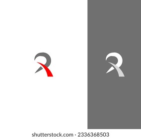 Letter R, P logo design template.