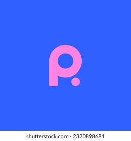 Letter R P logotype icon brand pink