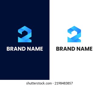 letter r and p modern logo design template