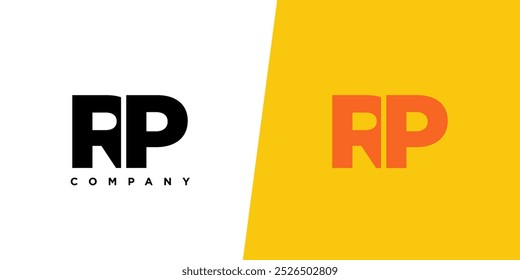 Letter R and P, RP logo design template. Minimal monogram initial based logotype.