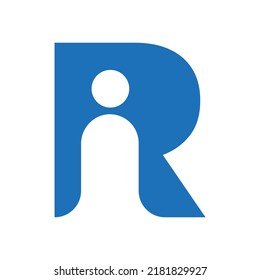 Letter R People Logo Design Vector Template Concept for Insurance, Secure, Health, Safety and Protection