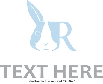 letter r with a picture of a rabbit