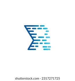 Plantilla de diseño de logotipo de carta R Pixel para tecnología
