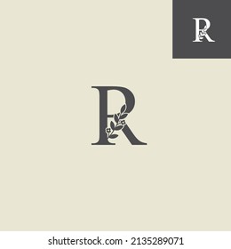 Letter R Plant Logo With Light And Dark Background Best For Any Company