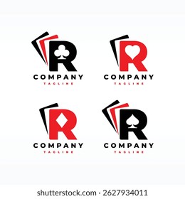 letter R playing card logo