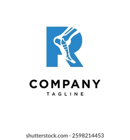 Letter R Podiatry Logo Icon Vector