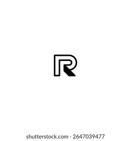Letter R or PR logo with white background.