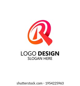 letter R and letter Q for business logo design