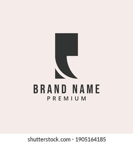 LETTER R QUOTE LOGO VECTOR TEMPLATE SUITABLE FOR MESSAGE, CHAT, TALK APP OR TECHNOLOGY LITERACY PRODUCT
