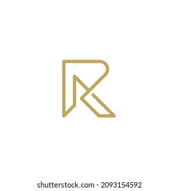 Plantilla de diseño de logotipo de monograma inicial de carta R o RA