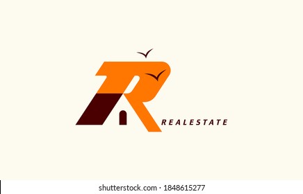 LETTER R REAL ESTATE LOGO, Creative Concept for icon.