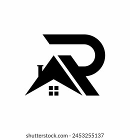 letter r real estate logo simple clean and elegance