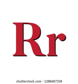letter R red