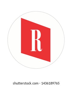 letter r with a red background